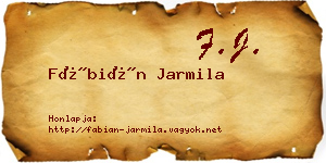 Fábián Jarmila névjegykártya