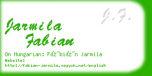 jarmila fabian business card